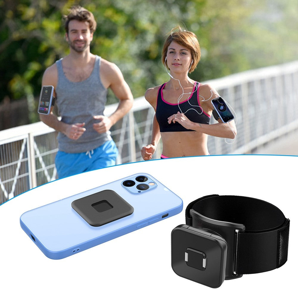HL-148C Magnetic Adsorption 360 Degree Rotatable Phone Holder Mount with Wrist Band for Outdoor Sports