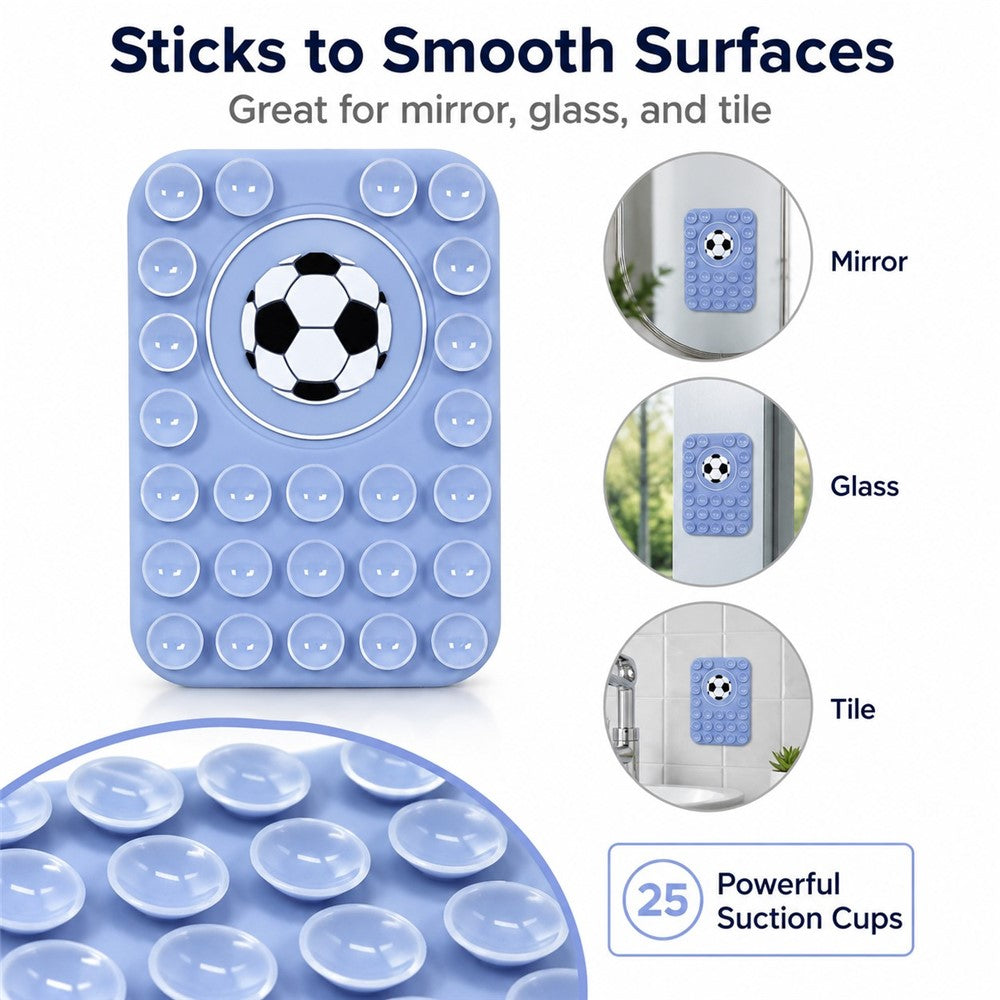Football Pattern Magnetic Suction Cup Phone Mount Compatible with MagSafe Case Silicone Sticky Grip Holder