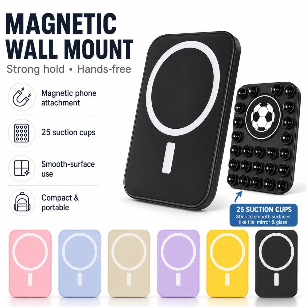 Football Pattern Magnetic Suction Cup Phone Mount Compatible with MagSafe Case Silicone Sticky Grip Holder