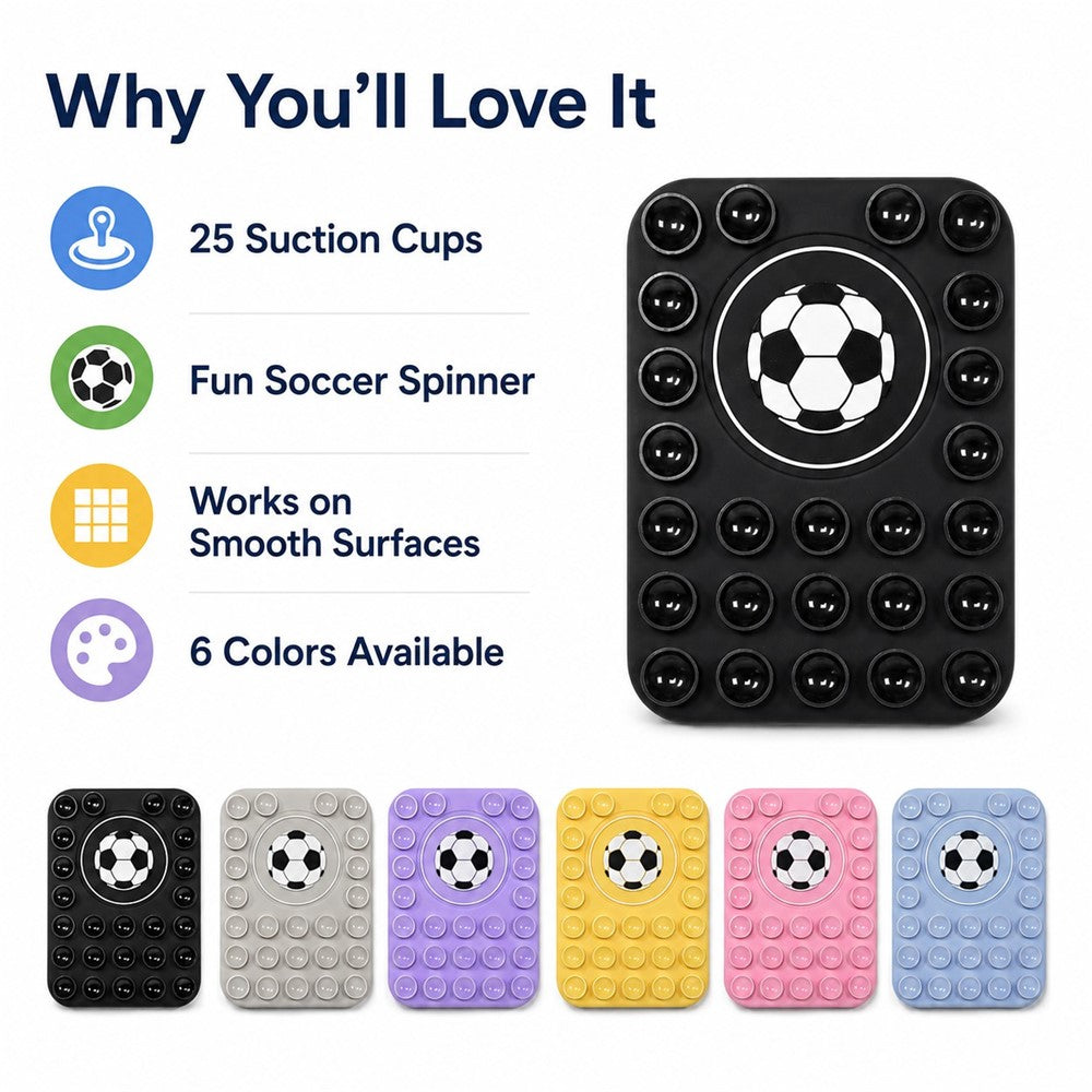 Football Pattern Magnetic Suction Cup Phone Mount Compatible with MagSafe Case Silicone Sticky Grip Holder