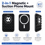 Football Pattern Magnetic Suction Cup Phone Mount Compatible with MagSafe Case Silicone Sticky Grip Holder