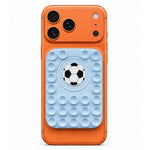 Football Pattern Magnetic Suction Cup Phone Mount Compatible with MagSafe Case Silicone Sticky Grip Holder