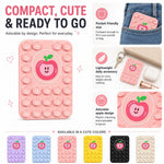 Apple Pattern Magnetic Suction Cup Phone Mount Compatible with MagSafe Case Silicone Sticky Grip Holder