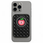 Apple Pattern Magnetic Suction Cup Phone Mount Compatible with MagSafe Case Silicone Sticky Grip Holder