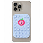 Apple Pattern Magnetic Suction Cup Phone Mount Compatible with MagSafe Case Silicone Sticky Grip Holder