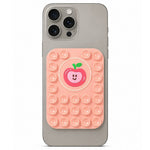 Apple Pattern Magnetic Suction Cup Phone Mount Compatible with MagSafe Case Silicone Sticky Grip Holder