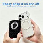 2 in 1 Magnetic Suction Phone Stand Suction Cups Silicone Foldable Ring Phone Grip Holder Compatible with MagSafe