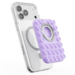 2 in 1 Magnetic Suction Phone Stand Suction Cups Silicone Foldable Ring Phone Grip Holder Compatible with MagSafe