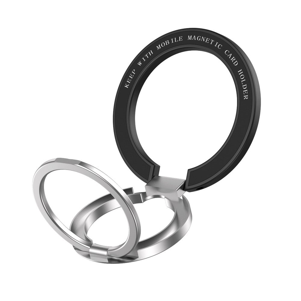 Magnetic Ring Stand 360° Rotation Foldable Finger Grip Dual-Axis Zinc Alloy Phone Kickstand
