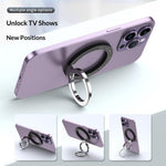 Magnetic Ring Stand 360° Rotation Foldable Finger Grip Dual-Axis Zinc Alloy Phone Kickstand