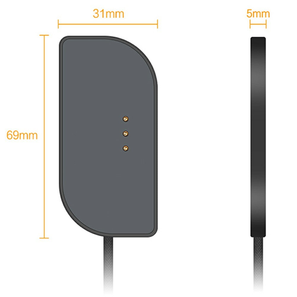 Magnetisk trådløs oplader til iPad Pro 12.9 (2022) / (2021) / (2020) / (2018) PD Hurtig Opladning Type-C Nylon Flettet Kabel