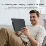 Magnetisk trådløs oplader til iPad Pro 12.9 (2022) / (2021) / (2020) / (2018) PD Hurtig Opladning Type-C Nylon Flettet Kabel