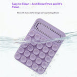Silicone Suction Cup Magnetic Phone Mount Foldable Kickstand for Smooth Surface Desktop