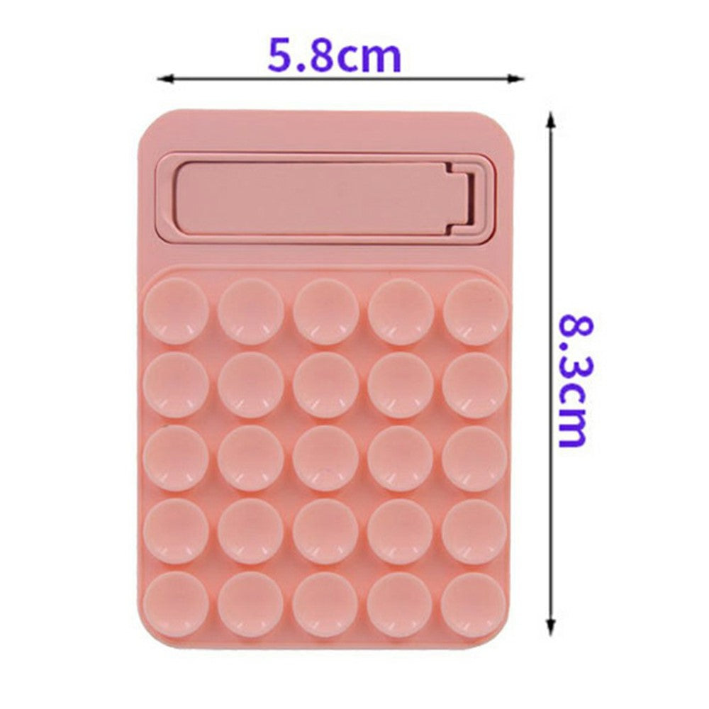 Silicone Suction Cup Magnetic Phone Mount Foldable Kickstand for Smooth Surface Desktop