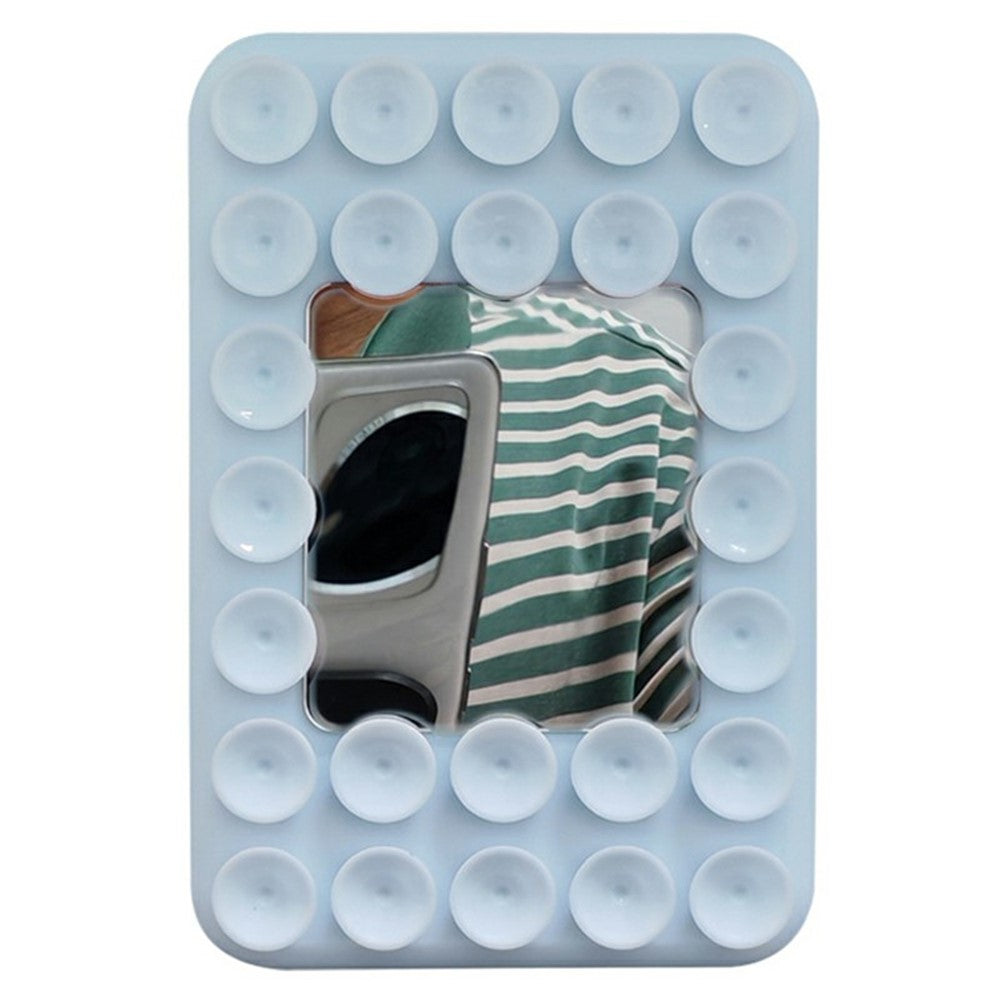 Silicone Suction Cup Magnetic Phone Mount Mirror with Magnetic Ring Sheet