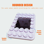 Silicone Suction Cup Magnetic Phone Mount Mirror with Magnetic Ring Sheet