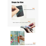 Silicone Suction Cup Magnetic Phone Mount Mirror with Magnetic Ring Sheet