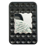 Silicone Suction Cup Magnetic Phone Mount Mirror with Magnetic Ring Sheet