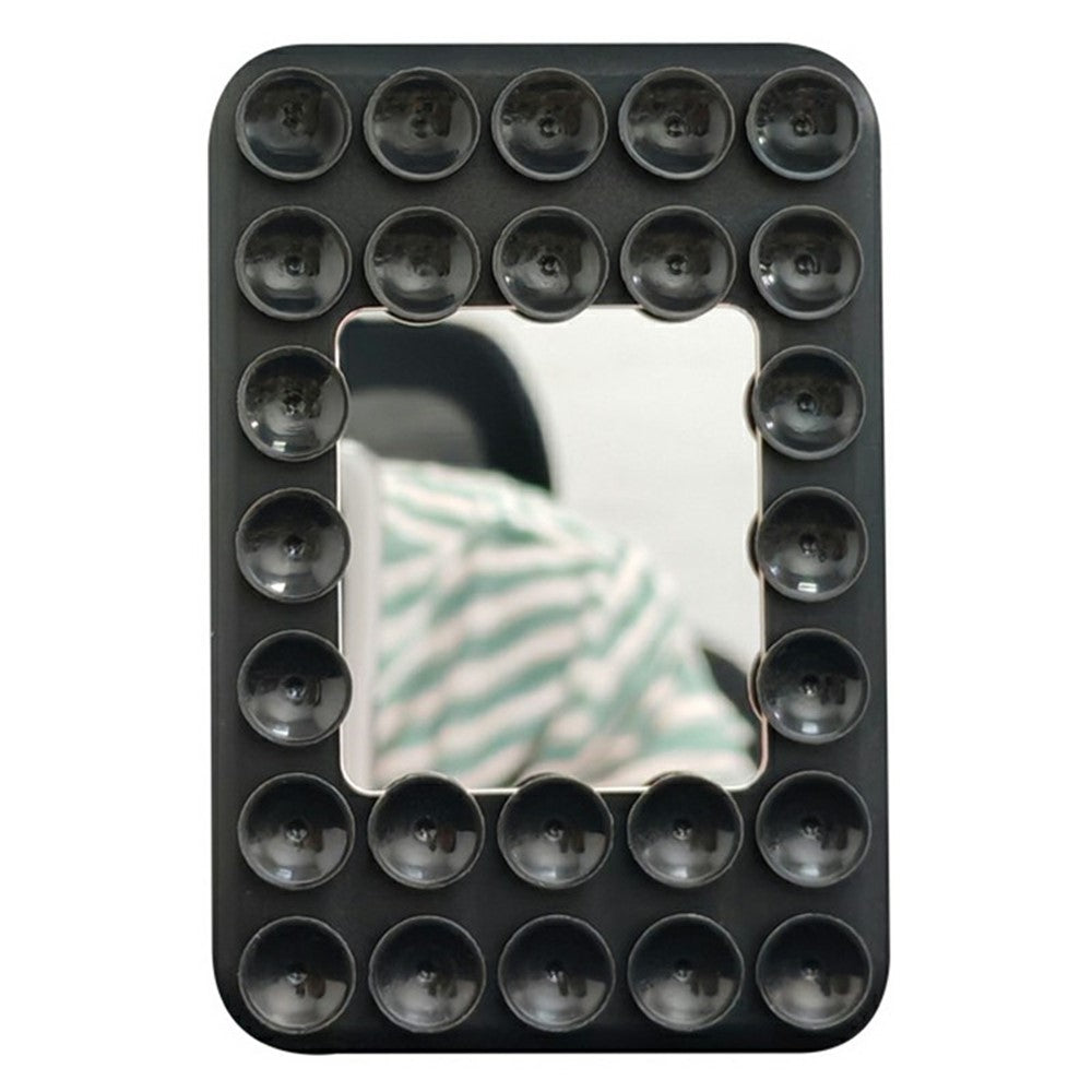 Silicone Suction Cup Magnetic Phone Mount Mirror with Magnetic Ring Sheet