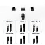 ESSAGER ES-OTG40 6-in-1 Adapter Kit with 60W Fast Charging Cable SIM Card Storage Kit and Phone Stand