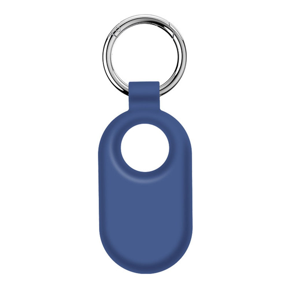For Samsung Galaxy SmartTag 2 Holder Case Scratch Resistant Silicone Protective Cover with Carabiner