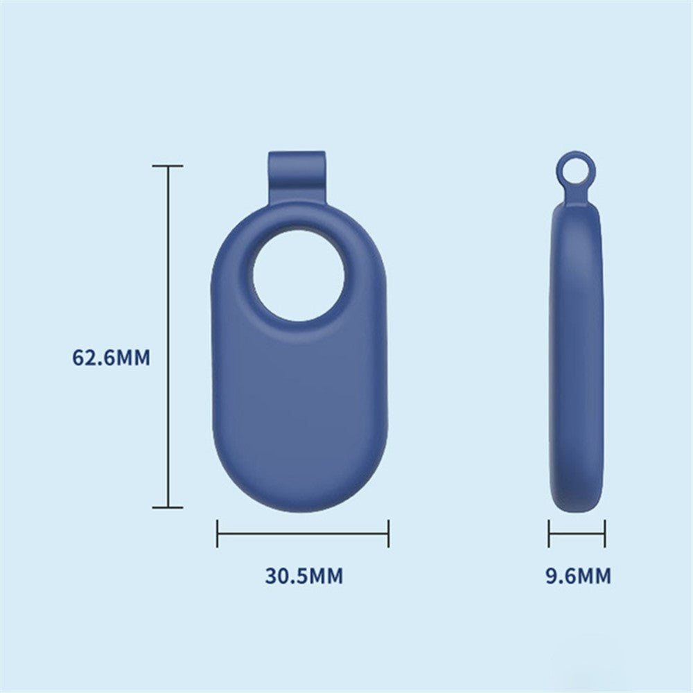 For Samsung Galaxy SmartTag 2 Holder Case Scratch Resistant Silicone Protective Cover with Carabiner