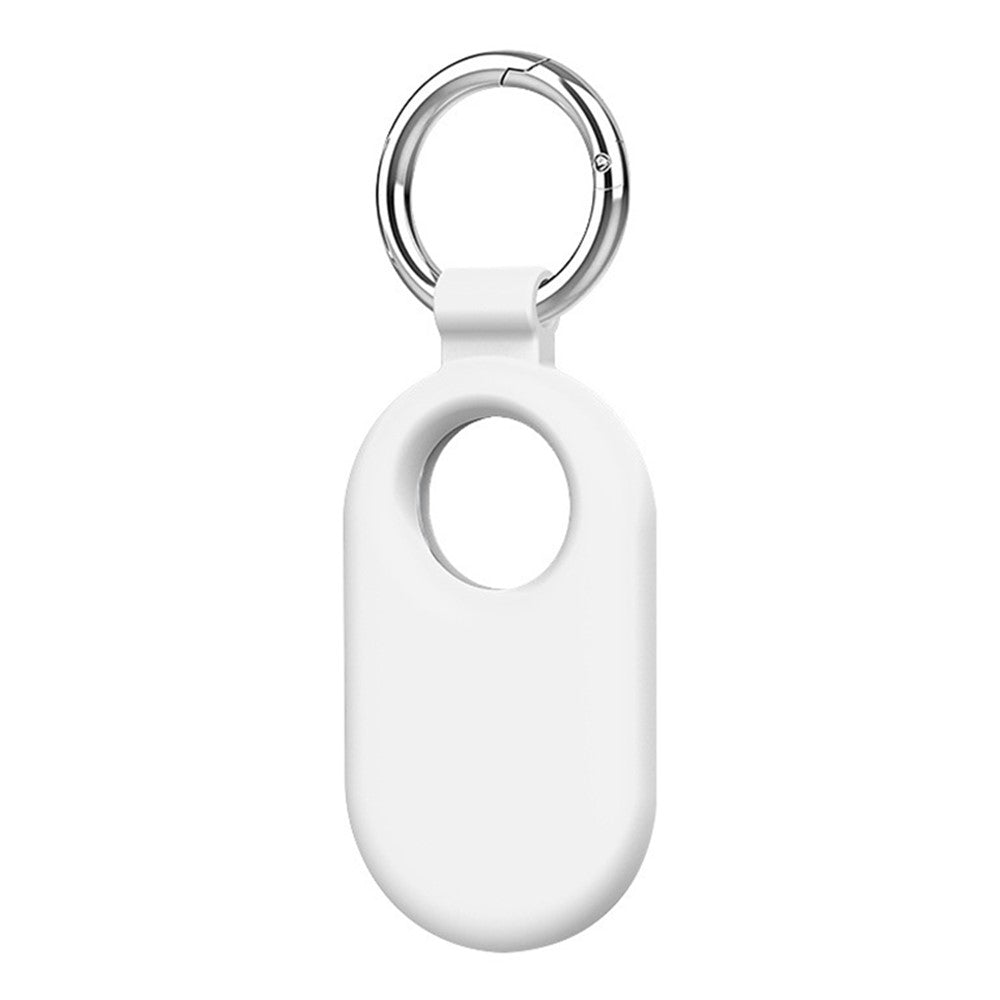For Samsung Galaxy SmartTag 2 Holder Case Scratch Resistant Silicone Protective Cover with Carabiner