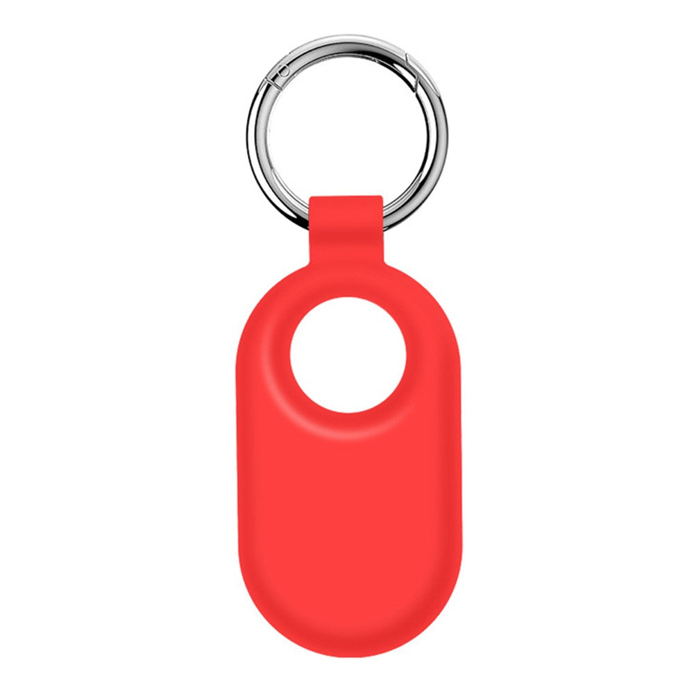 For Samsung Galaxy SmartTag 2 Holder Case Scratch Resistant Silicone Protective Cover with Carabiner
