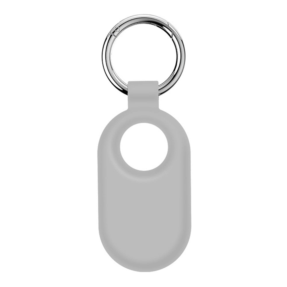For Samsung Galaxy SmartTag 2 Holder Case Scratch Resistant Silicone Protective Cover with Carabiner
