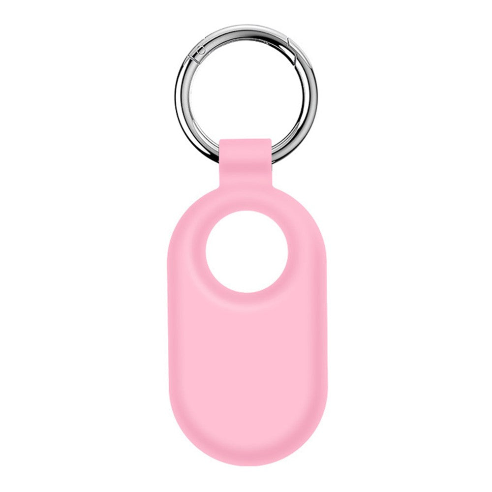 For Samsung Galaxy SmartTag 2 Holder Case Scratch Resistant Silicone Protective Cover with Carabiner