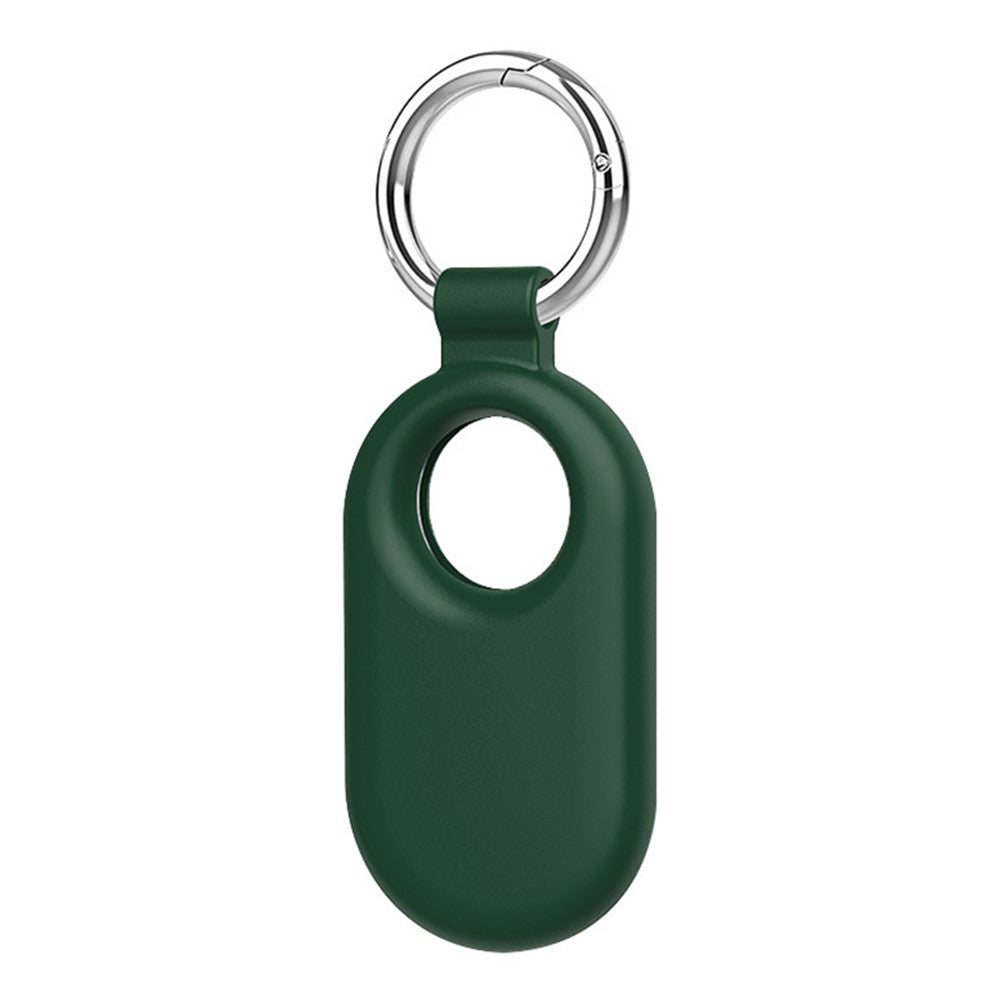 For Samsung Galaxy SmartTag 2 Holder Case Scratch Resistant Silicone Protective Cover with Carabiner