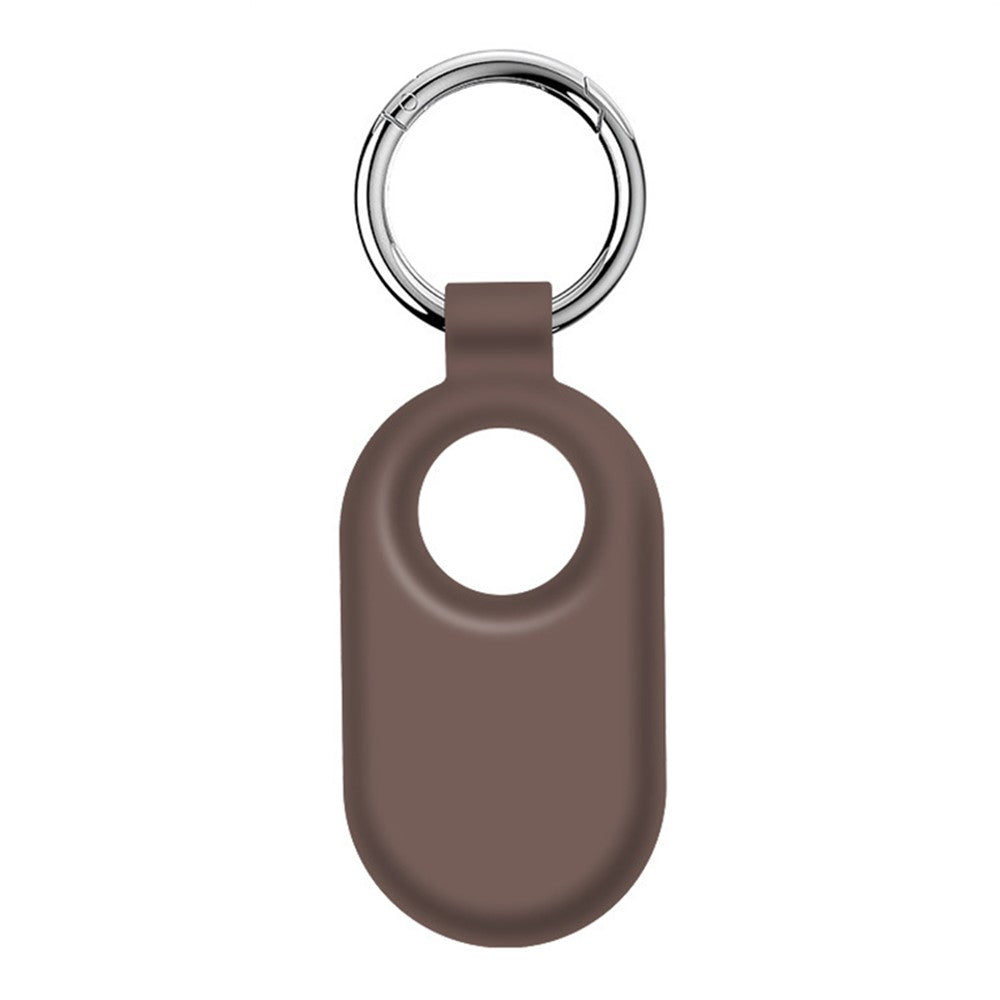 For Samsung Galaxy SmartTag 2 Holder Case Scratch Resistant Silicone Protective Cover with Carabiner