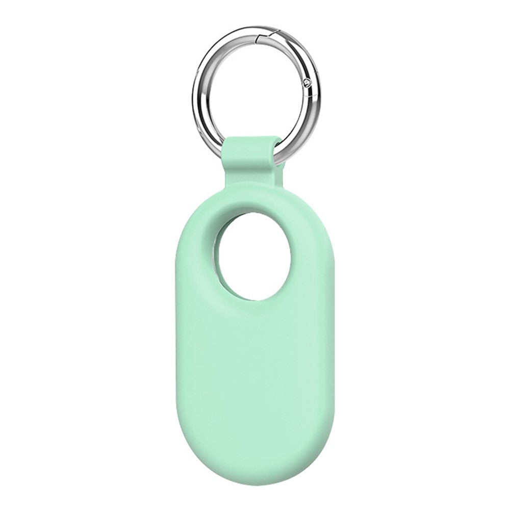 For Samsung Galaxy SmartTag 2 Holder Case Scratch Resistant Silicone Protective Cover with Carabiner