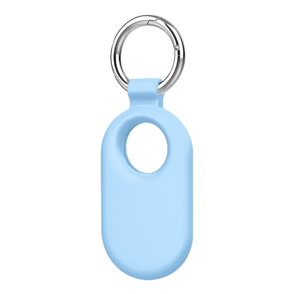 For Samsung Galaxy SmartTag 2 Holder Case Scratch Resistant Silicone Protective Cover with Carabiner