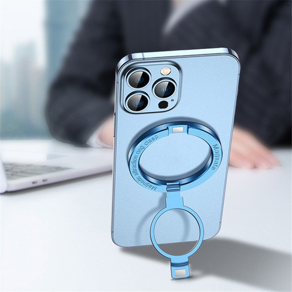 Foldable Magnetic Kickstand Zinc Alloy Phone Finger Ring Holder Stand