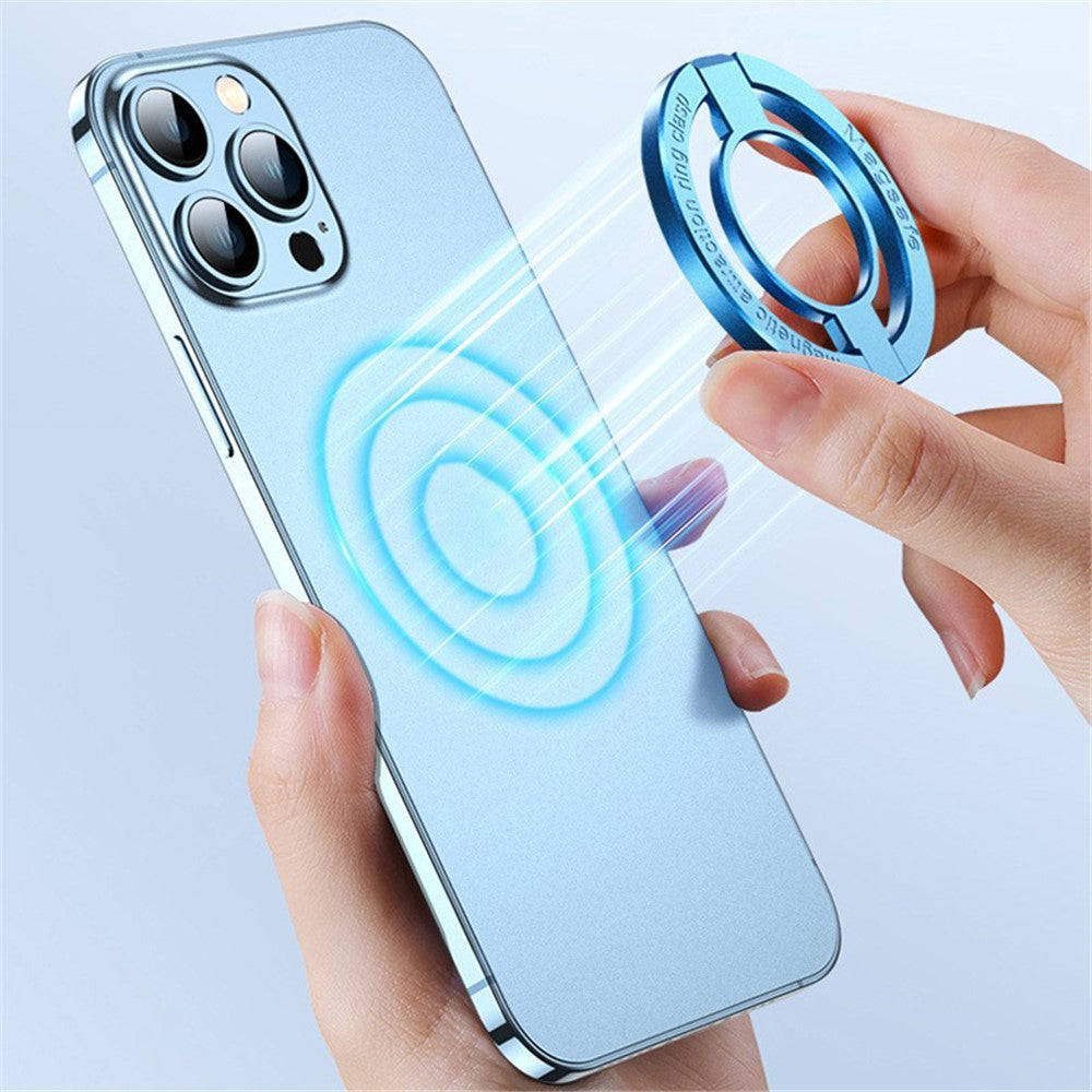 Foldable Magnetic Kickstand Zinc Alloy Phone Finger Ring Holder Stand