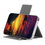 Ultra-Thin Foldable Cell Phone Holder PU Leather Phone Desktop Stand