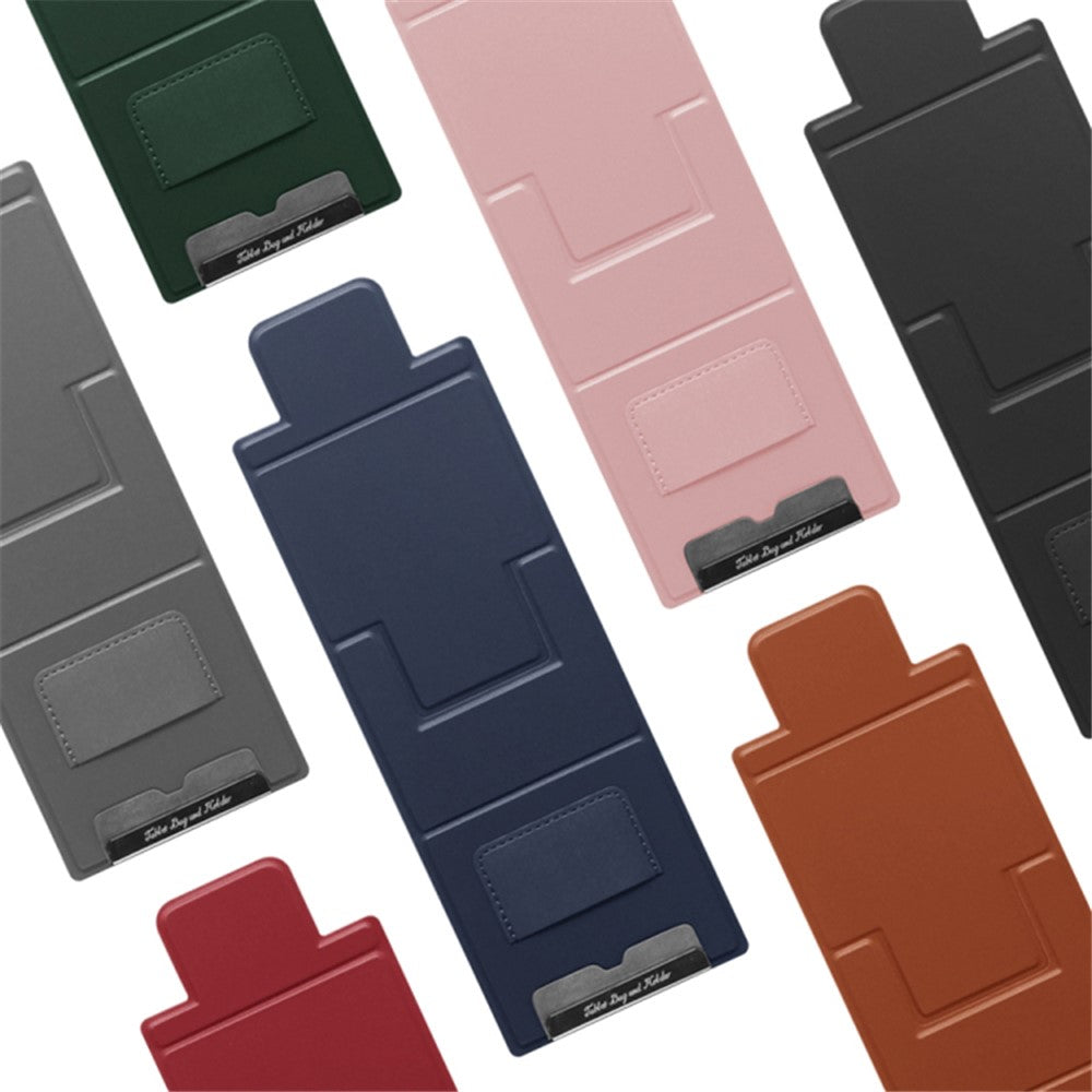 Ultra-Thin Foldable Cell Phone Holder PU Leather Phone Desktop Stand
