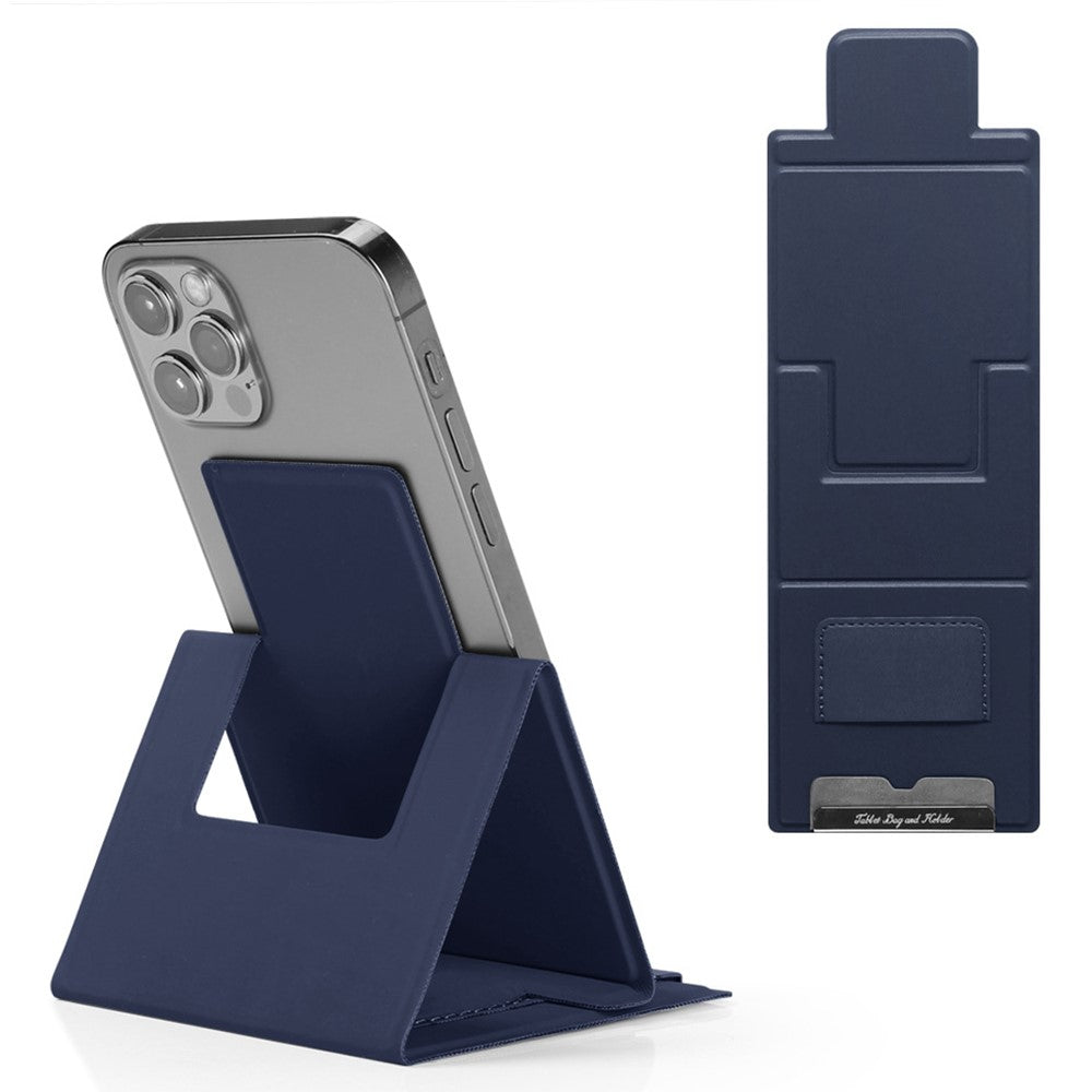 Ultra-Thin Foldable Cell Phone Holder PU Leather Phone Desktop Stand