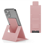 Ultra-Thin Foldable Cell Phone Holder PU Leather Phone Desktop Stand