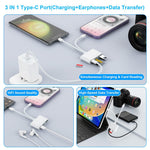 NK-104pro USB-C / 8-pin Card Reader 4 in 2 Camera Memory Card Reader SD+TF+USB OTG+USB-C Adapter