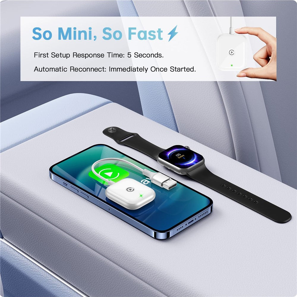 Car Wireless Carplay Adapter Wired to Wireless Carplay Dongle for iPhone