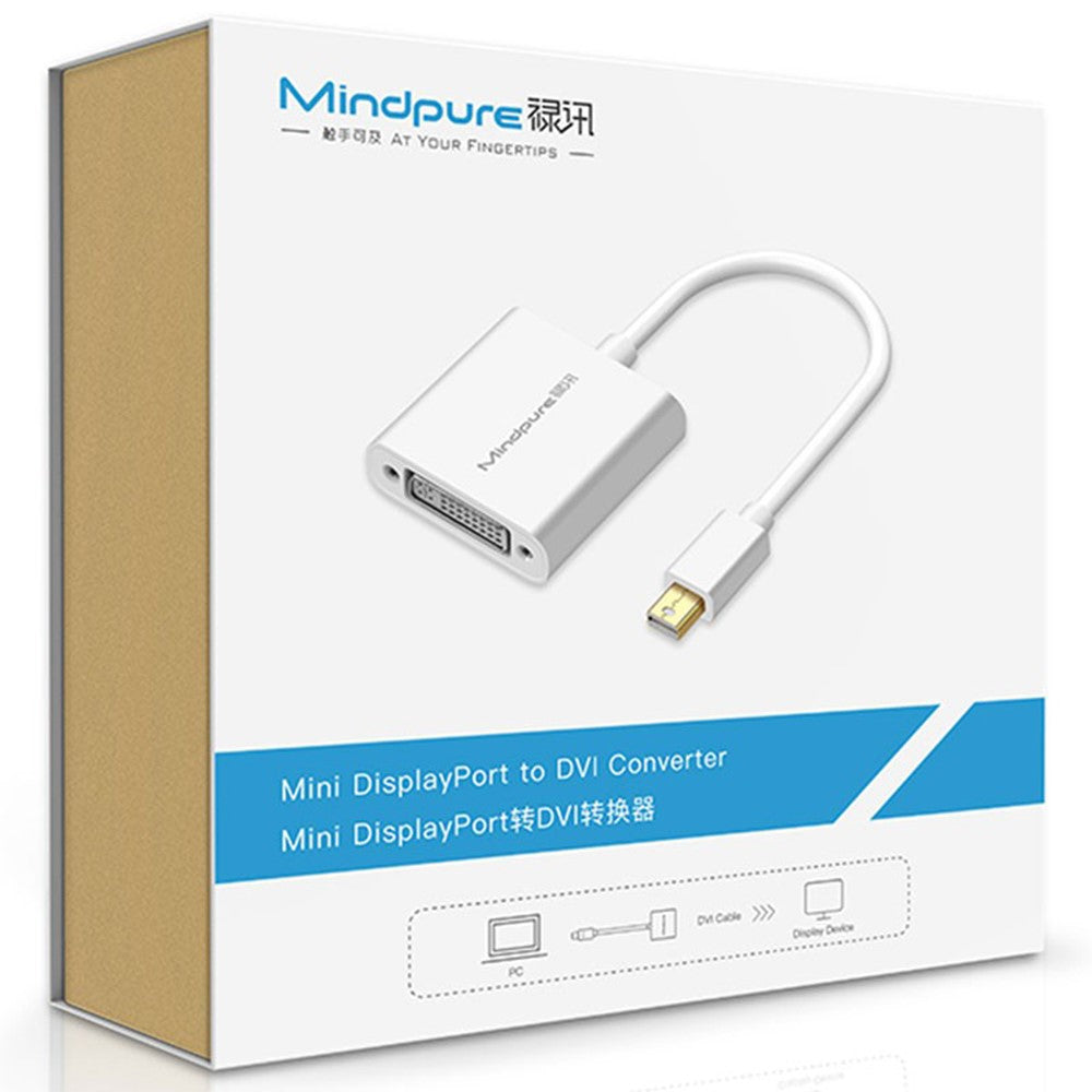 MINDPURE AD020 1080P 60Hz Mini DP til DVI Konverter Han til Hun Adapterkabel