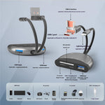 NK1052TL Pro 3-in-1 USB + Type-C + iP to SD / TF Card Reader Data Transfer Adapter for Phones Tablets Computers