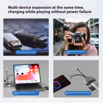NK1052TL Pro 3-in-1 USB + Type-C + iP to SD / TF Card Reader Data Transfer Adapter for Phones Tablets Computers