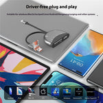 NK1052TL Pro 3-in-1 USB + Type-C + iP to SD / TF Card Reader Data Transfer Adapter for Phones Tablets Computers