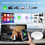 020-6-1 USB Plug CarPlay-adapter med HD hunport trådløs medieafspiller til iPhone