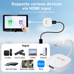 020-7-1 Wired to Wireless USB Plug Carplay Adapter with HD Female Port Multimedia Player for iPhone