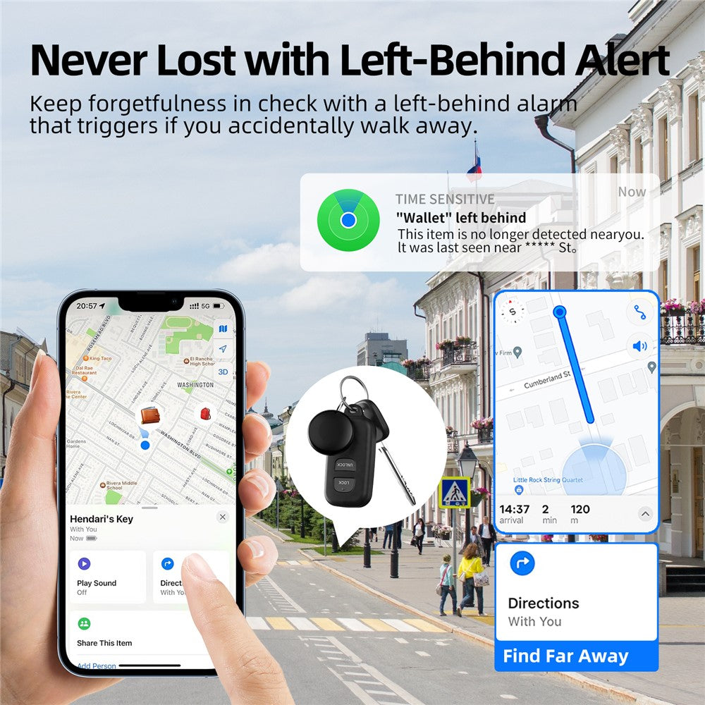 F08 Smart Tracker Round Shape Item Anti-Lost Mini Global Finder for iOS Only