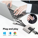 NK-1056S iP  /  USB-A  /  Type-C 3-in-1 Ethernet Adapter with 3.5mm Audio Jack for Windows / Mac OS / Phone / Pad